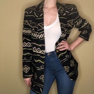 Vintage Tribal Print Blazer